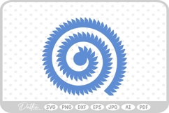 Rolled Flower Template SVG PNG DXF Product Image 1