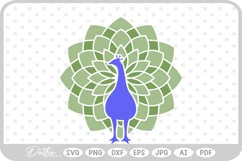Mandala Peacock SVG PNG DXF Product Image 1