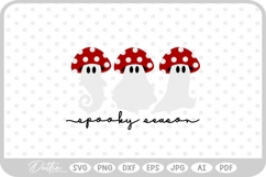 Ghost Mushroom Toadstool Fall Autumn Halloween SVG PNG DXF Product Image 1