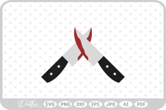 Knife Knives Halloween Blood SVG PNG DXF Product Image 1