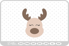 Reindeer Christmas Festive Winter SVG PNG DXF Product Image 1