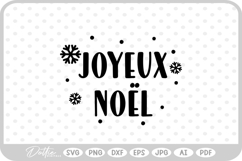 Joyeux Noel Christmas Holidays Text SVG PNG DXF Product Image 1