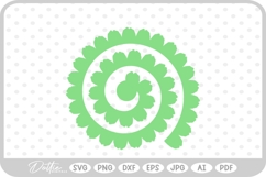 Rolled Paper Flower Template SVG PNG DXF Product Image 1