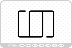 Abstract Square Line Shape SVG PNG DXF Product Image 1