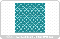 Mermaid Scale Pattern Fish SVG PNG DXF Product Image 1