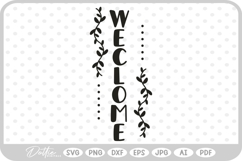 Welcome Botanical Hand Drawn Vine SVG PNG DXF Product Image 1