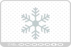 Snowflake Doodle Sketch Christmas Winter SVG PNG DXF Product Image 1