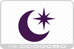 Mystical Moon Star SVG PNG DXF Product Image 1