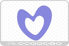 Heart Doodle Sketch Style Hand Drawn SVG PNG DXF Product Image 1