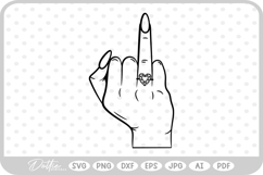 Bride Finger Engagement Wedding Ring Love SVG PNG DXF Product Image 1