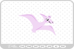 Cute Girly Dinosaur Pretty SVG PNG DXF Product Image 1