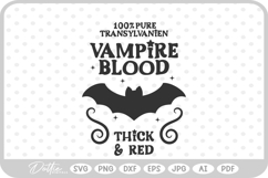 Vampire Blood Potion Bottle Label Halloween Witch SVG Product Image 1