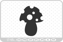 Mushroom Spotty Toadstool SVG PNG DXF Product Image 1