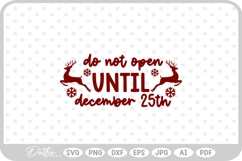 Do Not Open Before Dec 25th Christmas Stamp Gift SVG PNG DXF Product Image 1