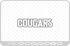 Cougars Sports Team SVG PNG DXF Product Image 1