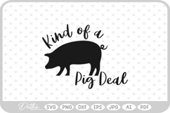 Pig Quote Farm Animal SVG PNG DXF Product Image 1