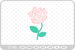 Rose Flower SVG PNG DXF Product Image 1