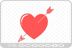 Arrow Heart Valentine&#039;s Day SVG PNG DXF Product Image 1