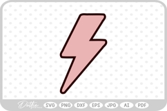 Lightning Bolt Symbol Shape SVG PNG DXF Product Image 1