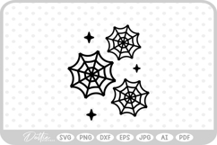 Spider Web Spooky Season Design Halloween SVG PNG DXF Product Image 1