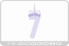 Unicorn Number 123456789 SVG PNG DXF Product Image 1