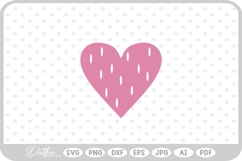 Heart Shape Border Silhouette Hand Drawn SVG PNG DXF Product Image 1