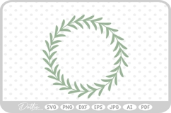 Botanical Wreath Frame Border SVG PNG DXF Product Image 1