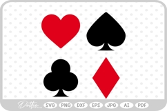 Playing Card Suits SVG PNG DXF Product Image 1