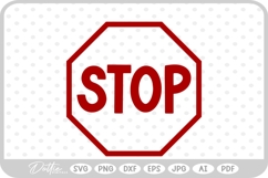 Stop Sign SVG PNG DXF Product Image 1