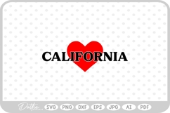 California Heart USA State America SVG PNG DXF Product Image 1