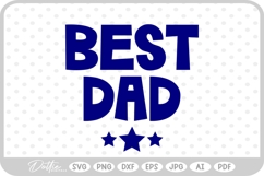Best Dad Stars SVG PNG DXF Product Image 1
