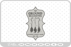Ground Broomsticks Potion Bottle Label Halloween SVG Product Image 1