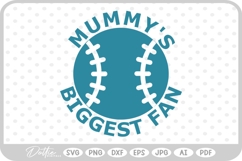 Baseball Mummys Biggest Fan SVG PNG DXF Product Image 1