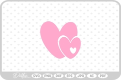 Heart Shape Border Silhouette Hand Drawn SVG PNG DXF Product Image 1