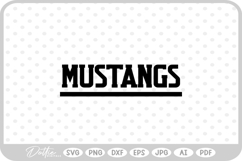 Mustangs Sports Team SVG PNG DXF Product Image 1
