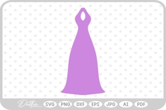 Wedding Dress SVG PNG DXF Product Image 1