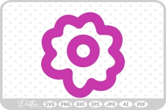 Flower Doodle Sketch Style Hand Drawn SVG PNG DXF Product Image 1
