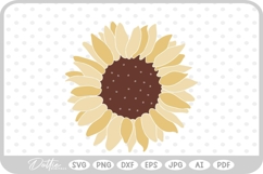 Sunflower Floral Flower Nature SVG PNG DXF Product Image 1