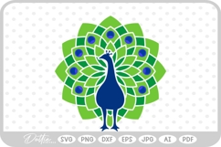 Mandala Peacock SVG PNG DXF Product Image 1