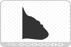 Witch Nose Silhouette Outline Halloween Green SVG PNG DXF Product Image 1