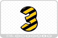 Construction Number 3 SVG PNG DXF Product Image 1