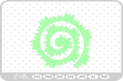 Rolled Flower Template SVG PNG DXF Product Image 1