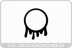 Dripping Melted Shape Silhouette Blood SVG PNG DXF Product Image 1