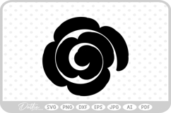 Rolled Paper Flower Template SVG PNG DXF Product Image 1