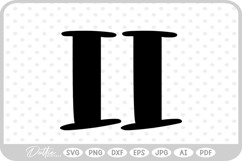 Roman Numeral SVG PNG DXF Product Image 1