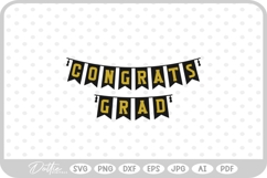 Congrats Grad Banner Graduation SVG PNG DXF Product Image 1