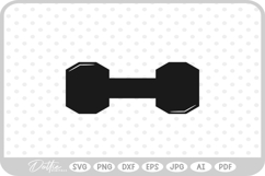 Dumbbell Weight Workout Gym Fitness SVG PNG DXF Product Image 1