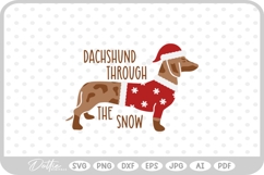 Christmas Dachshund Weiner Dog SVG PNG DXF Product Image 1
