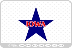 Iowa Star USA State America SVG PNG DXF Product Image 1