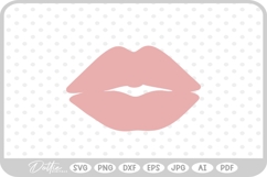 Lips Lipstick Stain Kiss Valentine&#039;s Day SVG PNG DXF Product Image 1